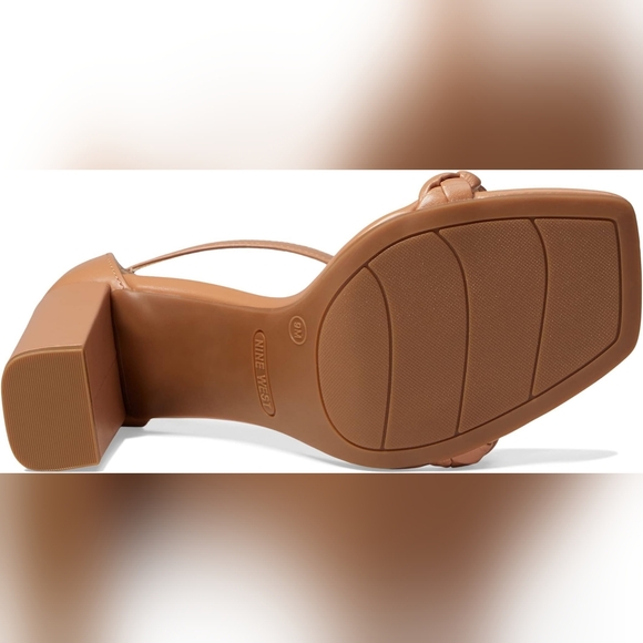 Nine West Women's Tan Allha Braided Block Heel Sandals Size 9 - Picture 11 of 11